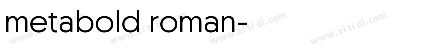 metabold roman字体转换